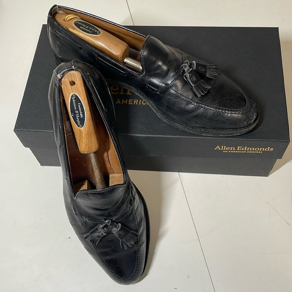 Allen Edmonds Tassel Loafers Size 10.5 B Black
